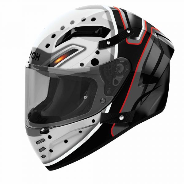 Airoh Connor Masker Integralhelm Schwarz / Grau / Rot