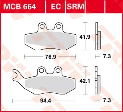 Lucas Scheibenbremsbeläge MCB664EC
