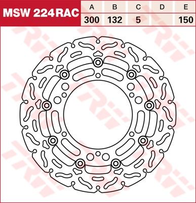 Lucas RACING Bremsscheibe schwimmend MSW224RAC