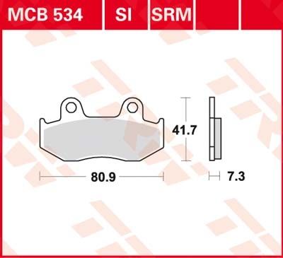 Lucas Scheibenbremsbeläge MCB534SRM