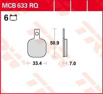 Lucas Scheibenbremsbelag MCB633RQ