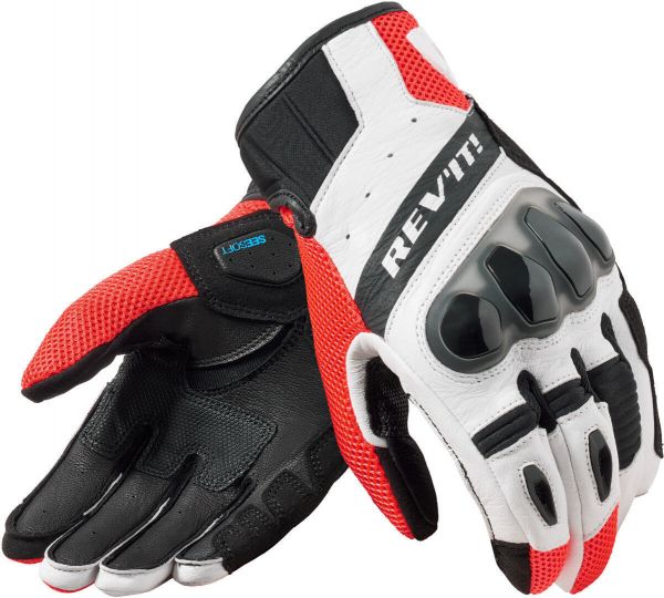 REV'IT! Ritmo Motorradhandschuhe Schwarz / Neonrot