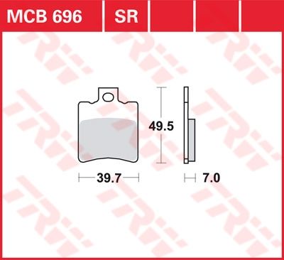Lucas Scheibenbremsbelag MCB696SR
