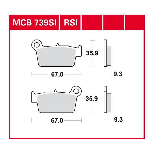 Lucas Scheibenbremsbelag MCB739RSI