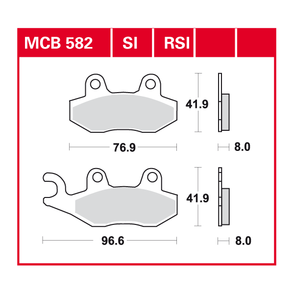Lucas Scheibenbremsbelag MCB582SI