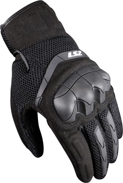 LS2 Kubra Motorrad Handschuhe Schwarz