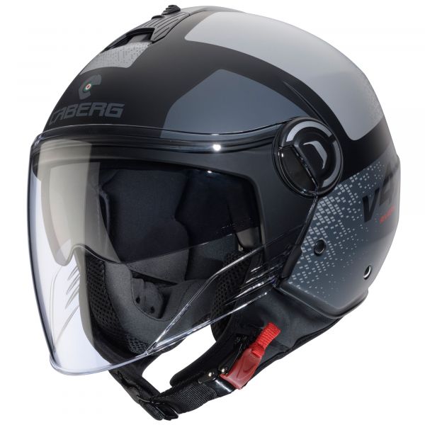 Caberg Riviera V4 X Alpha Jethelm Mattschwarz / Anthrazit / Grau
