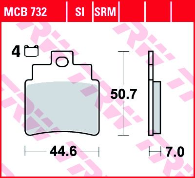 Lucas Scheibenbremsbeläge MCB732SRM