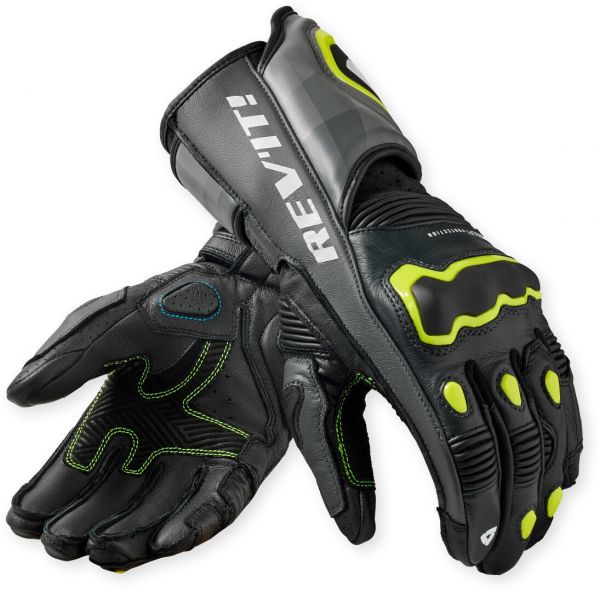 REV'IT! Quantum 3 Motorradhandschuhe Grau / Neongelb