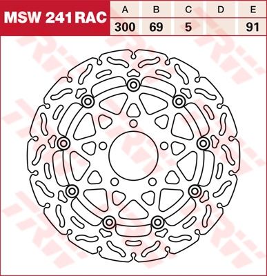 Lucas RACING Bremsscheibe schwimmend MSW241RAC
