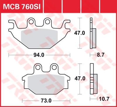 Lucas Scheibenbremsbelag MCB760SI