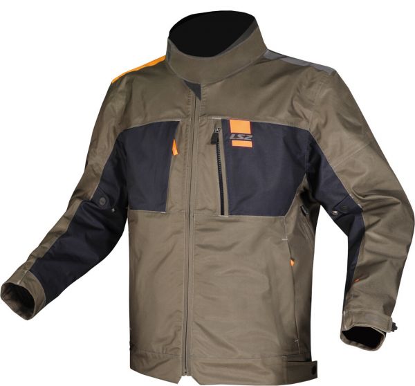 LS2 Titanium Motorrad Textiljacke Grün/ Blau / Orange