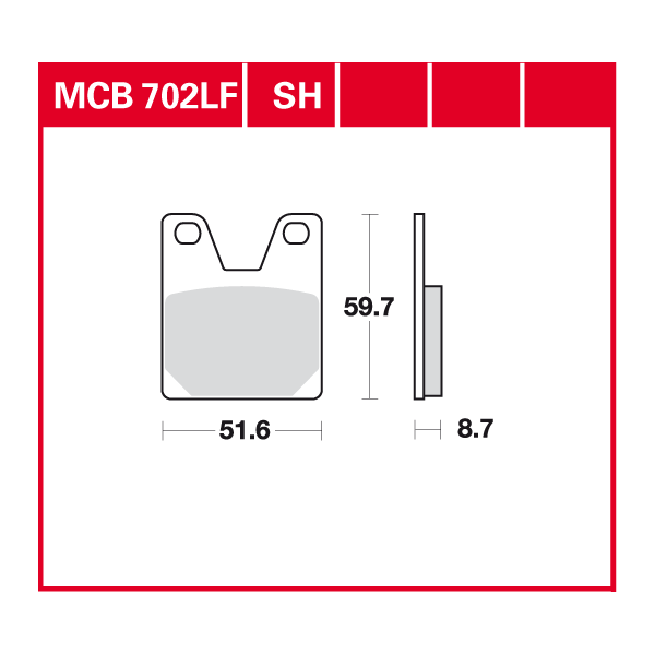 Lucas Scheibenbremsbelag MCB702