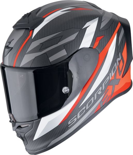Scorpion Exo-R1 Evo Carbon Air Integralhelm Runner Matt Schwarz / Rot (ECE 22-06)