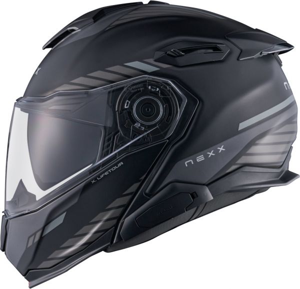 NEXX X.Lifetour Globe Klapphelm Schwarz Grau