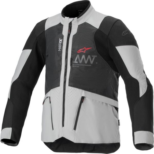 Alpinestars AMT-7 Air Textiljacke Schwarz / Weiß / Grau vorne