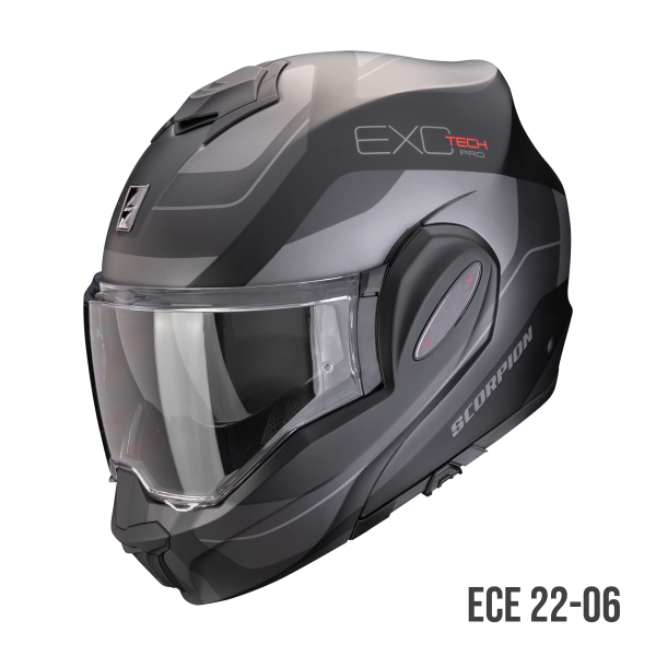 Scorpion Exo-Tech Evo Pro Commuta Mattschwarz / Silber (ECE 22-06)