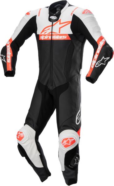 Alpinestars Missile V2 Ward Einteiler Lederkombi Schwarz / Weiß / Fluorot