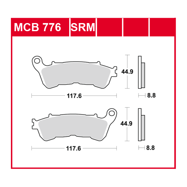 Lucas Scheibenbremsbelag MCB776SRM