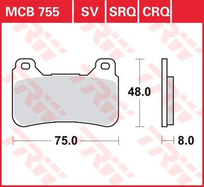 Lucas Scheibenbremsbelag MCB755CRQ