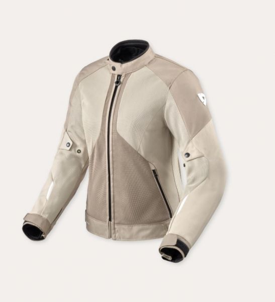 REV'IT! Torque 3 H2O Ladies wasserdichte Textiljacke Damen Sand / Weiß