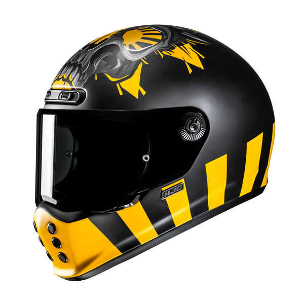 HJC V10 Integralhelm Crania MC3SF Matt Schwarz Gelb
