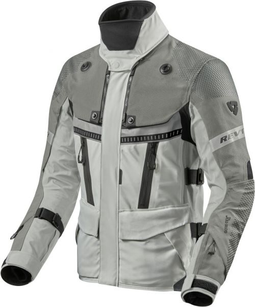 REV'IT! Dominator 3 GTX wasserdichte Textiljacke Silber / Anthrazit