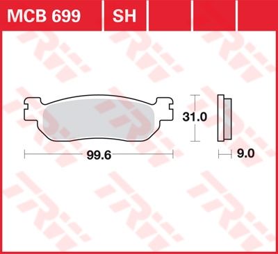 Lucas Scheibenbremsbelag MCB699