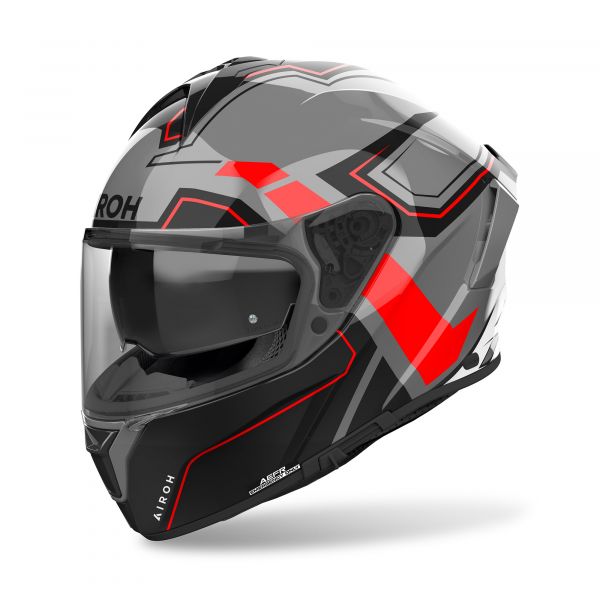 Airoh Spark 2 Dart Integralhelm Grau / Schwarz / Rot