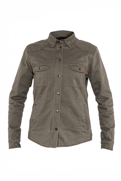 John Doe Motoshirt Damen Olive