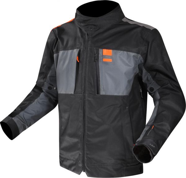 LS2 Titanium Motorrad Textiljacke Dunkelblau / Grau / Orange