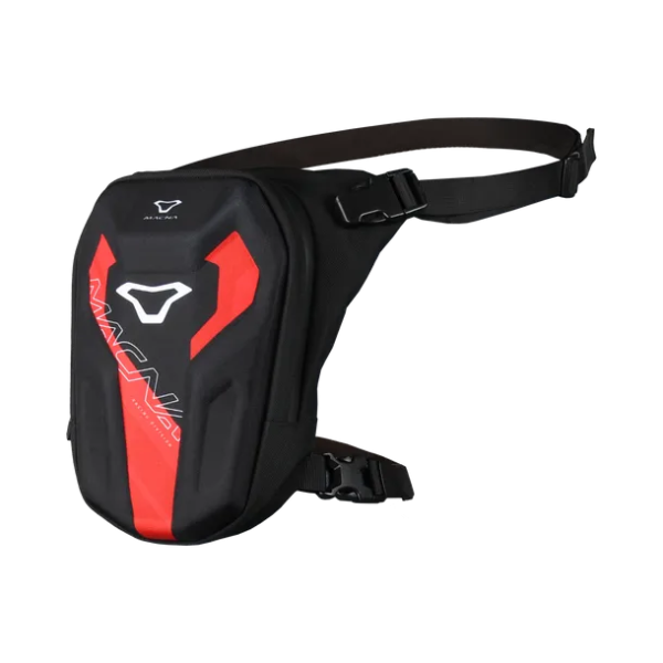 Macna Kerbley Leg Bag wasserdichte Beintasche Schwarz / Rot 4,5L