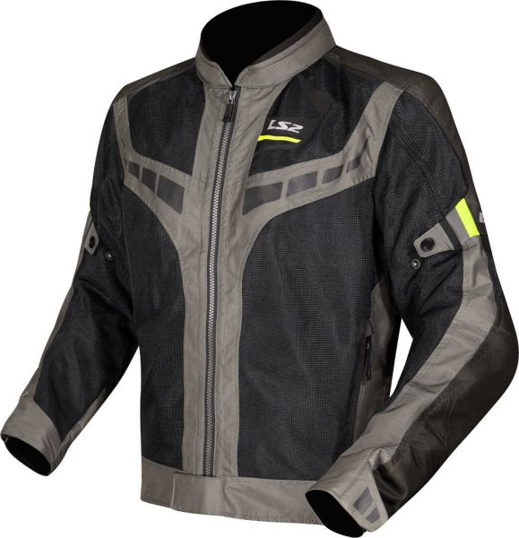 LS2 Garda Air Motorrad Textiljacke Grün / Schwarz / Gelb