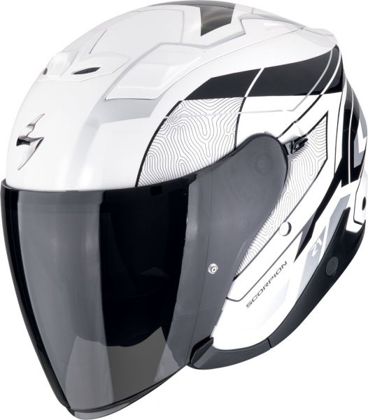 Scorpion Exo-Z1 Jethelm Vue Matt Weiß / Schwarz / Silber (ECE 22-06)