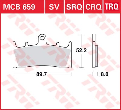 Lucas TRW Scheibenbremsbelag MCB659TRQ