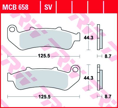 Lucas Scheibenbremsbelag MCB658SV