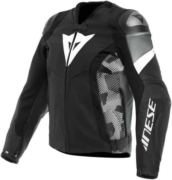 Dainese AVRO 5 Lederjacke Schwarz / Weiß / Anthrazit
