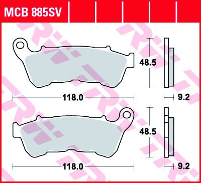 Lucas Scheibenbremsbeläge MCB885SV