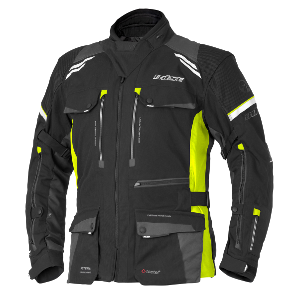 Büse Highland III Textiljacke Schwarz / Gelb