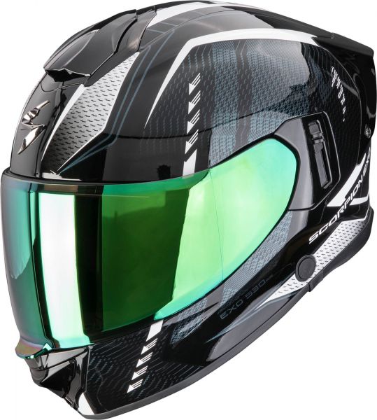 Scorpion Exo-530 Air Theras Integralhelm Schwarz Chamäleon Weiß