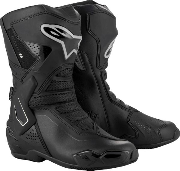 Alpinestars Stella SMX-6 V3 wasserdichte Damen Motorrad Stiefel Schwarz / Silber