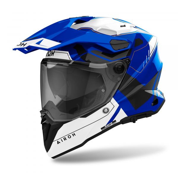 Airoh Commander 2 Reveal Adventurehelm Blau / Weiß / Schwarz