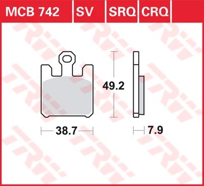Lucas Scheibenbremsbelag MCB742CRQ