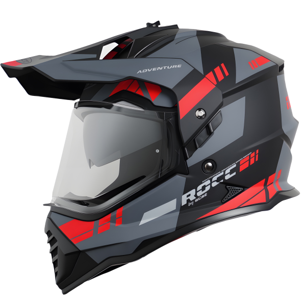 Rocc 500 Endurohelm Schwarz / Rot