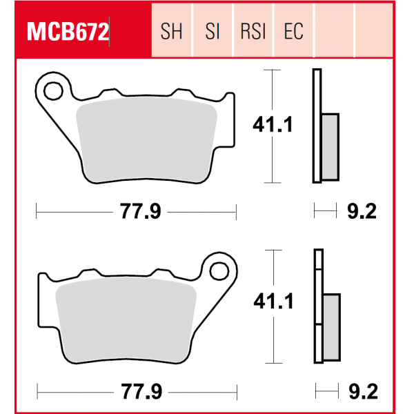 Lucas Scheibenbremsbelag MCB672EC