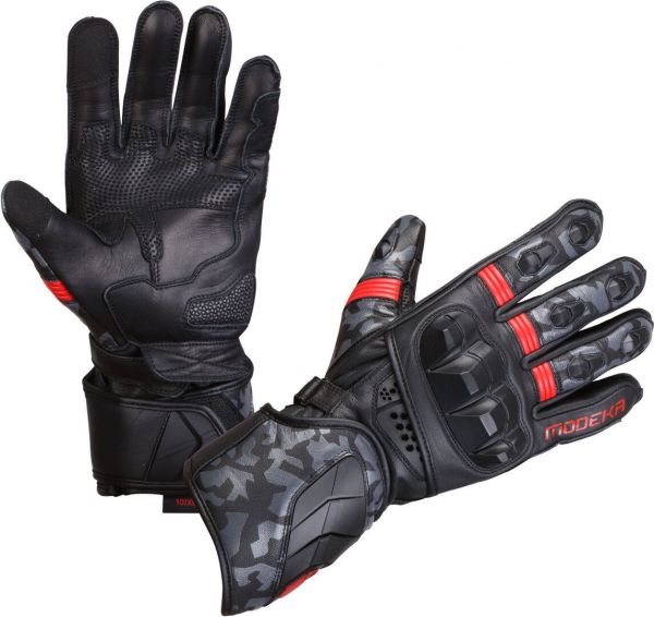 Modeka Valyant Pro Handschuhe Schwarz / Rot