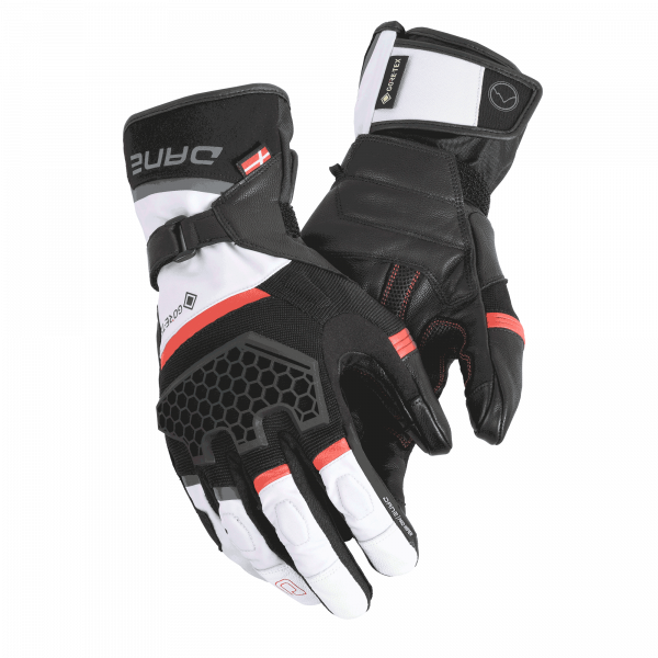 Dane Odin Gore-Tex Grip Motorradhandschuh Grau / Rot