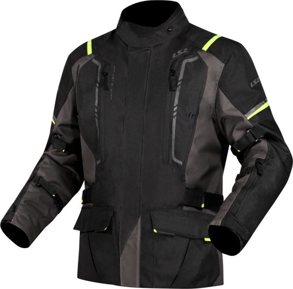 LS2 Narvik Winterjacke Grau / Schwarz / Gelb