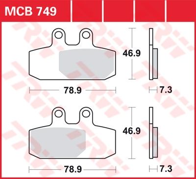 Lucas Scheibenbremsbelag MCB749