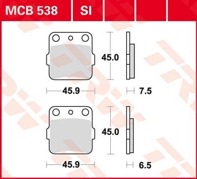 Lucas Scheibenbremsbelag MCB538